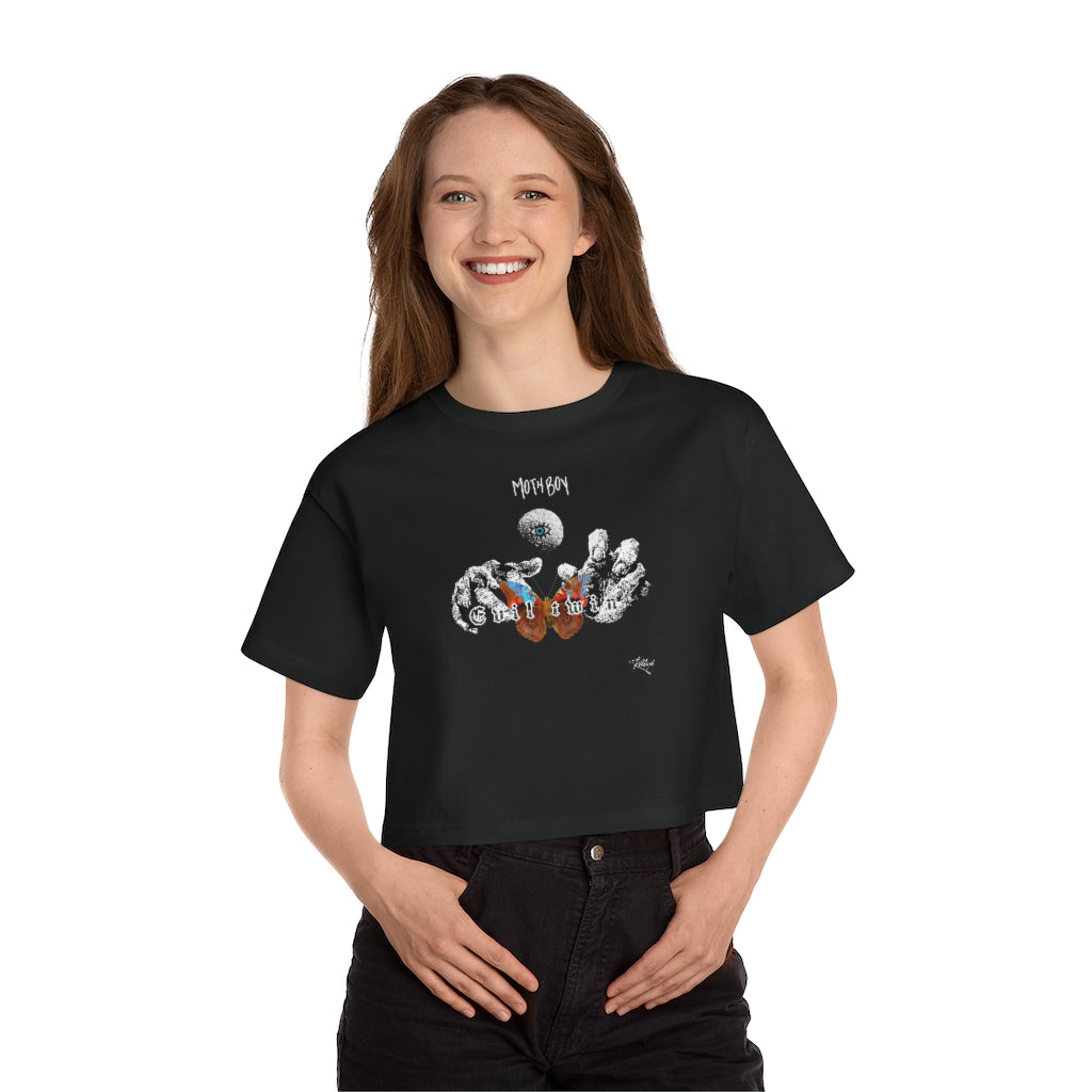 MOTH BOY Champion Women' Cropped T-Shirt