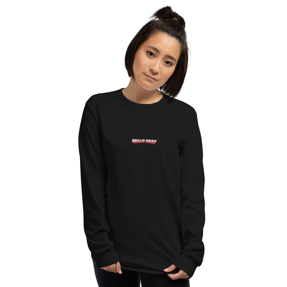 Rellos Embroider Black Long Sleeve Shirt