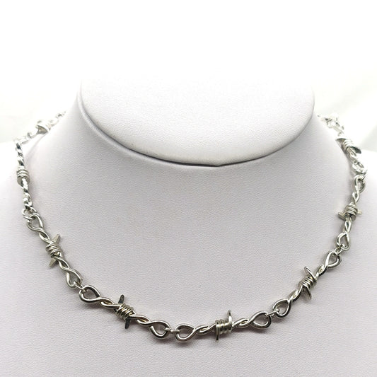 Small wire Brambles Iron Unisex Choker Necklace Women Hip-hop Gothic Punk Style Barbed Wire Little thorns Chain Choker Gifts