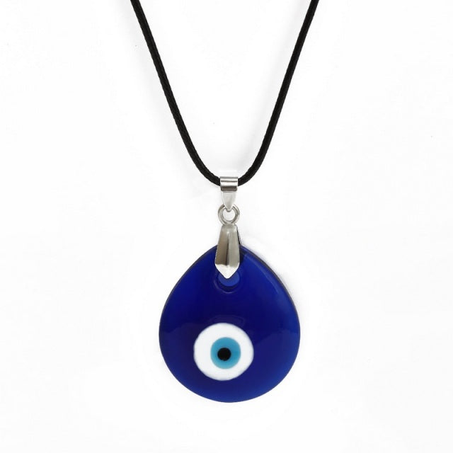 Vintage Turkish Evil Eye Pendant Choker Necklace Lucky Blue Evil Eyes Clavicle Chain Necklace Party Jewelry For Women Girls Gift