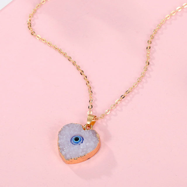 Vintage Turkish Evil Eye Pendant Choker Necklace Lucky Blue Evil Eyes Clavicle Chain Necklace Party Jewelry For Women Girls Gift