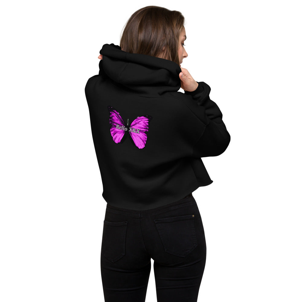 Purp Rello X&X Crop Hoodie