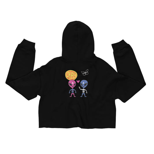 Rello X R alien Crop Hoodie