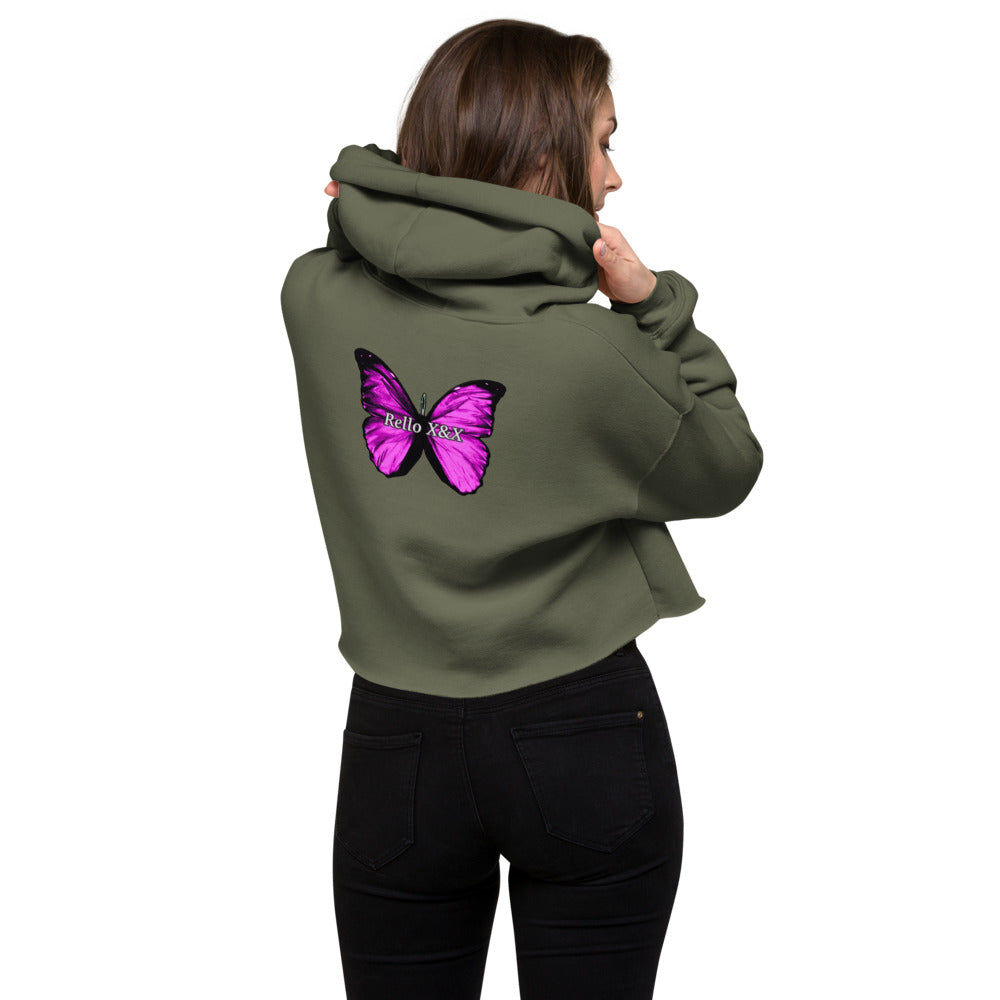 Purp Rello X&X Crop Hoodie