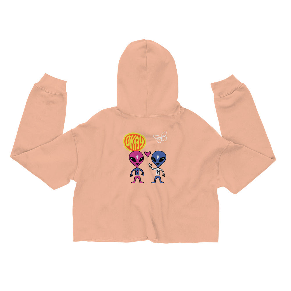 Rello X R alien Crop Hoodie