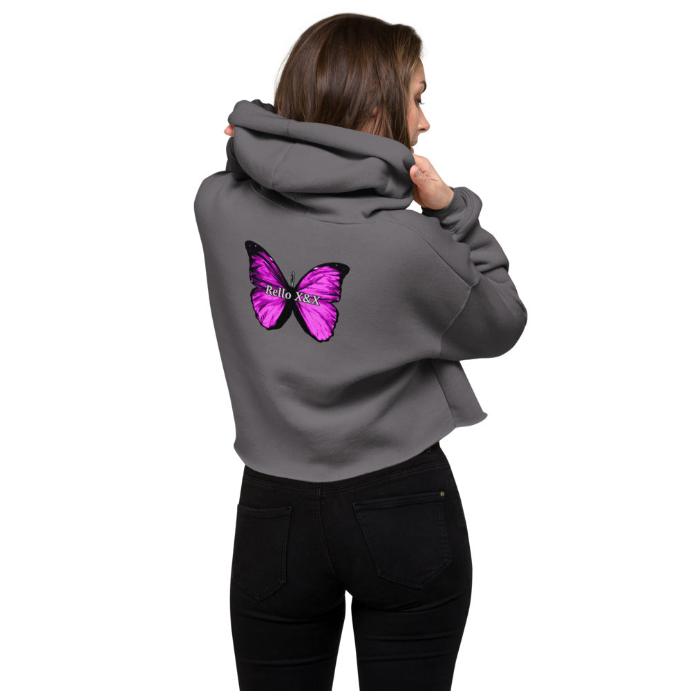 Purp Rello X&X Crop Hoodie